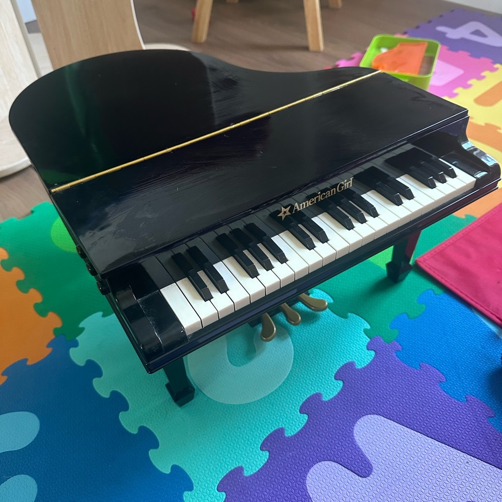 American Girl Black and White Miniature Piano
